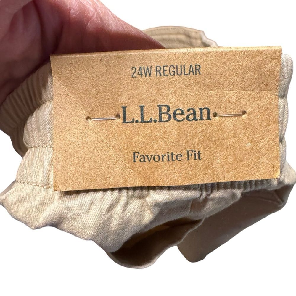 L.L. Bean Women's Lakewashed Chino Pants Mid-Rise Pull-On Ankle Plus Sz 24W NWT - Picture 8 of 9